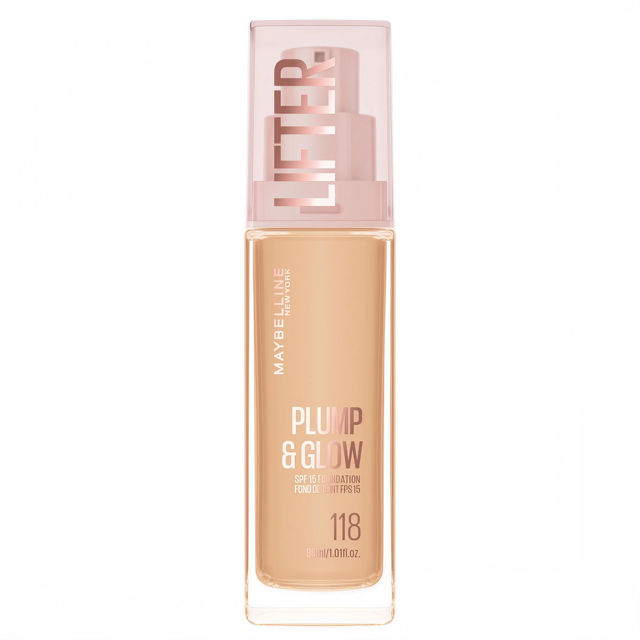 کرم پودر میبلین Lifter Plump & Glow شماره 118 حجم 30 میل