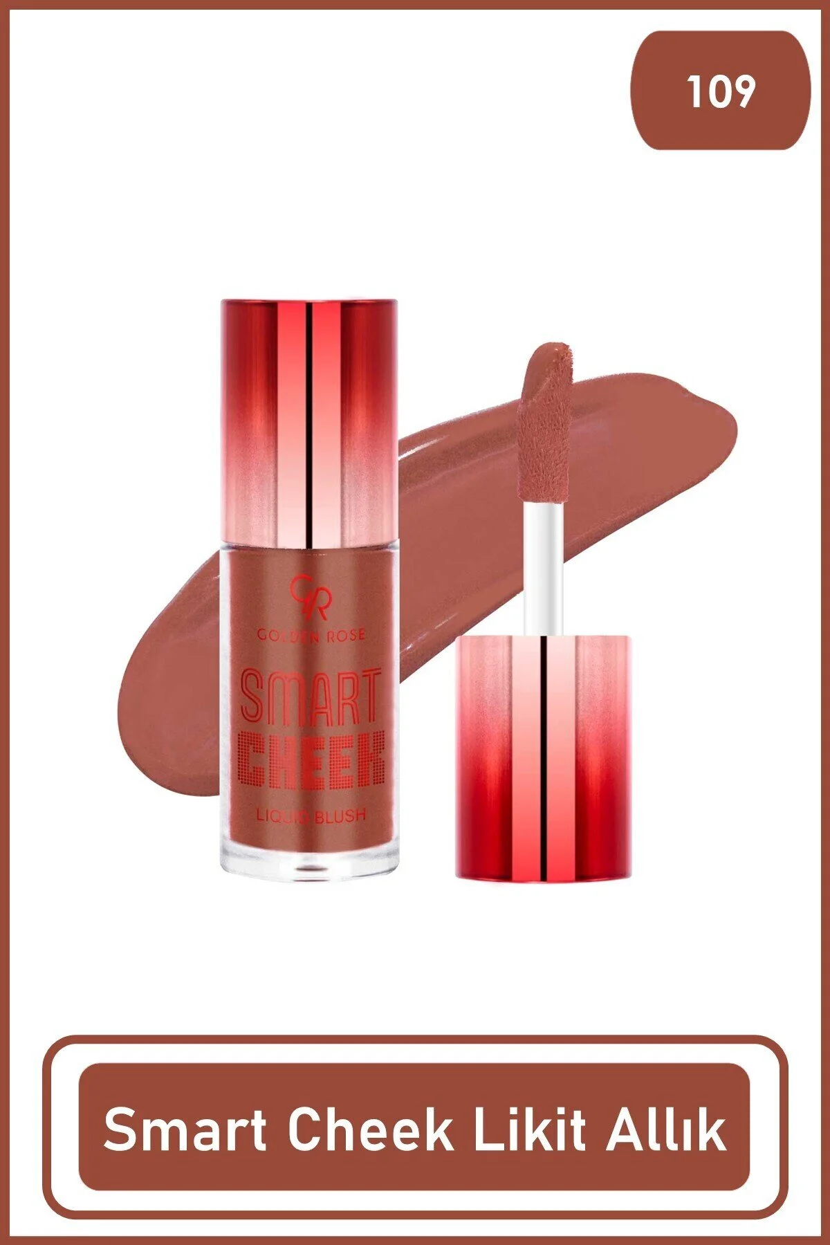 رژگونه مایع گلدن رز مدل Smart Cheek کد 109
